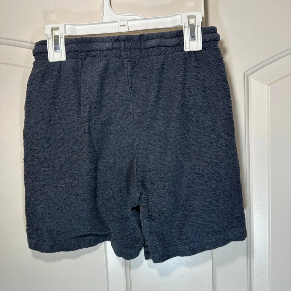 Zara‎ Short & Shirt Set Kids 11-12 Gray Textured Relax and Play Seersucker 2pc